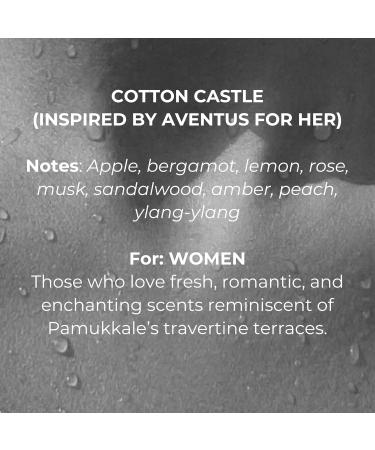 L'OIL FRAGRANCE Cotton Castle Perfume Oil for Women | Inspired by Cr.eed s Aventus for Her | Fresh Apple Bergamot & Rose - Pure Infused - Paraben-Free - Vegan | 10ml Long-Lasting Luxury Scent - Buy Online on GoSupps.com