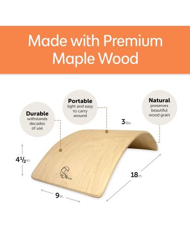 Buy HSP Upper Back Bolster Wooden Pillow | Spinal Health Pain Relief & Posture Correction | Maple Wood Lumbar Support - Buy Online on GoSupps.com