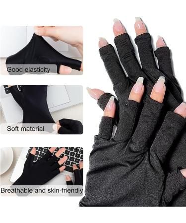 4 Pairs UV Protection Gloves for Gel Nails and Manicures - Fingerless Anti UV Gloves for Nail Art and Skin Care - Protect Hands from Nail Lamp UV Light - Buy Online on GoSupps.com