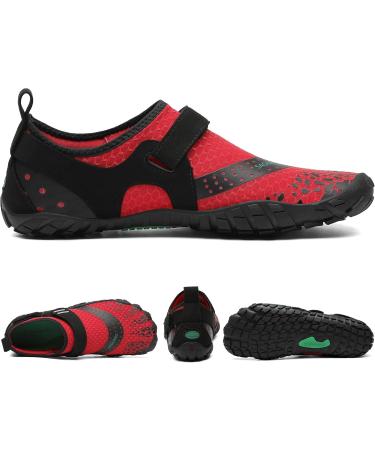 Buy Saguaro Breathable Barefoot Shoes for Men & Women Slipproof Aquasiums & Trail Fitness Shoes Sizes 36-48 in Red - Buy Online on GoSupps.com
