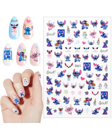 Nail ticker kawaii sticker nailart sticker nail stickers nail ticker children blue cute cartoon nail art stem gifts for girls women children (70+ decals)