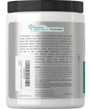 Horb ach Creatine Monohydrate Powder | with Collagen and L-Taurine | 10.05 oz | Unflavored | for Women and Men | Non-GMO Gluten Free - Buy Online on GoSupps.com