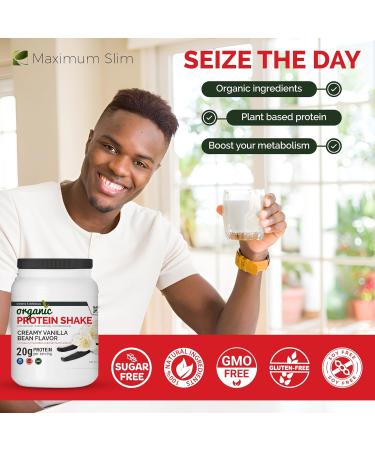 Maximum Slim Organic Protein Shake - Creamy Vanilla Bean Flavor | Buy Internationally - Buy Online on GoSupps.com