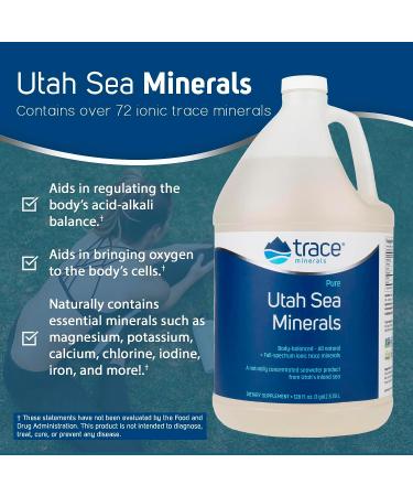 Trace Minerals Utah Sea Minerals - 100% Natural Ocean Derived Supplement - Buy Online on GoSupps.com