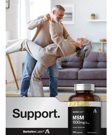 Horb ach MSM Capsules 1500mg | 240 Count | Non-GMO Gluten Free Supplement | Berkshire Labs - Buy Online on GoSupps.com