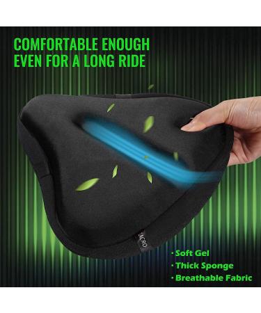 Zacro Gel Padded Bike Seat Cushion for Men & Women - Comfortable Saddle Cover for Peloton & Cruiser Bikes - Buy Online on GoSupps.com