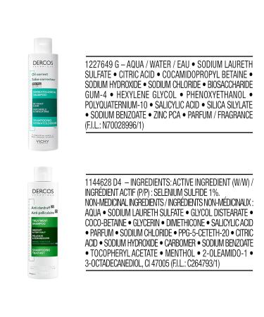Vichy Dandruff Shampoo with Salicylic Acid Itch Relief Shampoo for Oily Greasy Hair Shampoo for Men & Women. Results in Clean Scalp Dermatologist Recommended BUNDLE: Oil Correct & Anti-Dandruff Shampoo - Buy Online on GoSupps.com