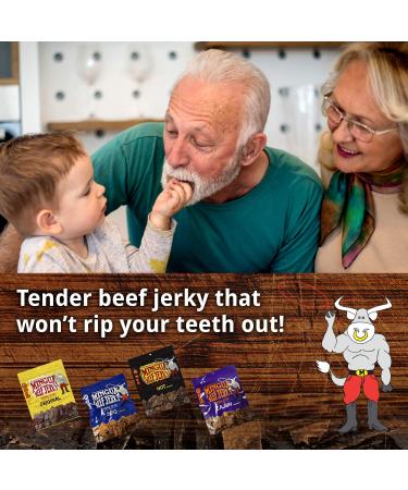 Mingua Beef Jerky Sampler Pack - 100% US Beef, Nitrite-Free - 4 x 3.5 Oz Bags - Buy Online on GoSupps.com
