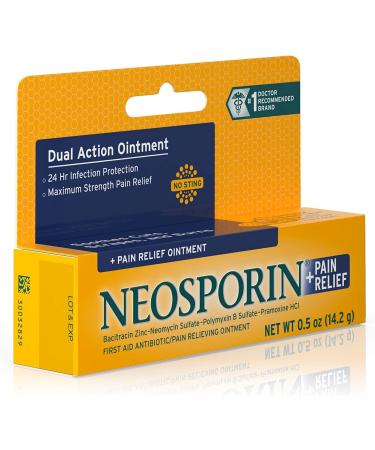 Neosporin + Pain Relief Ointment .5 Oz - Fast Healing Relief - Buy Online on GoSupps.com