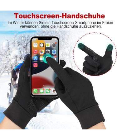 Hasagei Touchscreen Running Gloves | Warm Windproof Fleece Sport Gloves for Men & Women - Outdoor Winter Gear - Buy Online on GoSupps.com