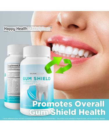 Gum Shield Therapy Gel Capsules - Our Best Oral Probiotics for Teeth and Gums - Dental Probiotics for Teeth and Gums - Dental Probiotics for Bad Breath - Probiotics for Gums - Teeth Probiotic Breath - Buy Online on GoSupps.com