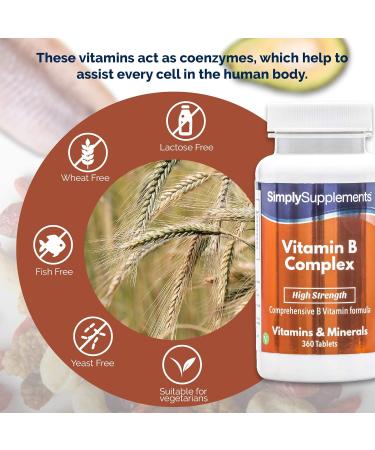 High Strength Vegan Vitamin B Complex Tablets | 360 Tablets | Supports Brain Function & Energy | All 8 B Vitamins with Biotin & Folic Acid | Made in UK - Buy Online on GoSupps.com