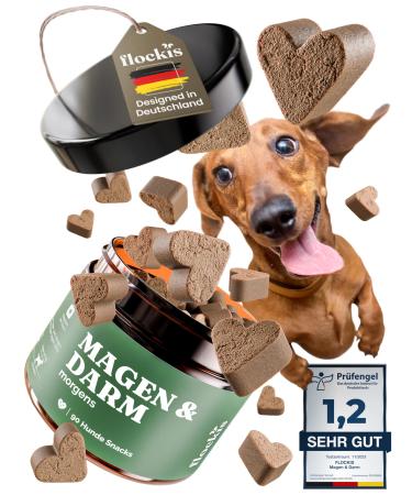 Flockis - 90 stomachs & intestines for dogs - probiotics dogs snacks - intestinal flora structure dog - support in diarrhea bloating digestive difficulties in the dog (intestinal cure dog) (stomach) - Buy Online on GoSupps.com