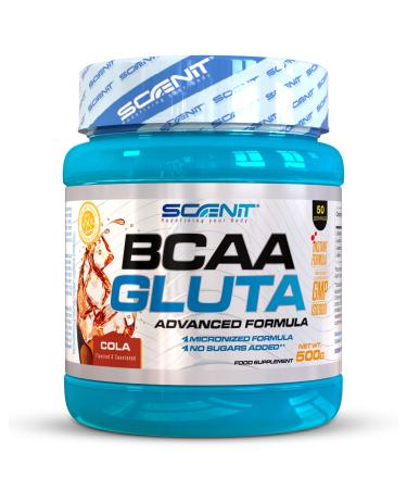 BCAA Powder - BCAA GLUTA - 500g - Bcaa Glutamine - L Glutamine - BCAA - BCAA 2.1.1 - BCAAs Powder Amino Acid Amino Acids - Leucine Valine Isoleucine - Amino Acids Glutamine Powder (Cola)