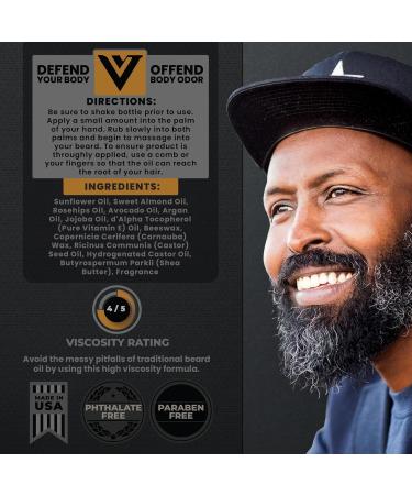 Liquid Beard Balm - 9 Oils Shea Butter & Vitamin E - High Viscosity Men's Grooming (1 oz - Buy Online on GoSupps.com