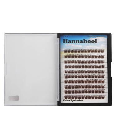 Hannahool 120pcs D Curl Brown Cluster DIY Eye Lashes Extensions 12-14mm for Dramatic Volume - Wide Stem Individual Lashes - Buy Online on GoSupps.com