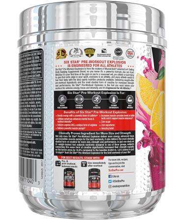 Six Star Pre-Workout Explosion - Pink Lemonade 8.16 oz | Boost Energy & Performance - Buy Online on GoSupps.com
