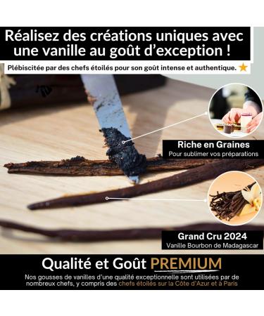 NICO 10 Gourmet Bourbon Vanilla Pods from Madagascar XL | Grand Cru 2024 & Short Circuit | Used by Starry Chefs Exceptional Q - Buy Online on GoSupps.com