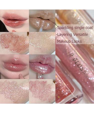 Shop 5 Colors Shimmery Glitter Lip Gloss Set - Plumping Hydrating Lip Glow Oil | High Shine Sparkling Lipstick Makeup - International Shipping Available - Buy Online on GoSupps.com