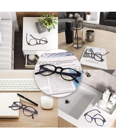 5 Pack Blue Light Blocking Reading Glasses Round Frame for Men and Women - 5 Color Assorted 2.75 Strength - Buy Online on GoSupps.com