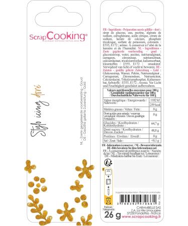 ScrapCooking - Stylo Icing Dor - Stylo de Gla age Alimentaire P tisserie 26 g - Crayon D coratif Comestible - crire & Dessiner sur Desserts G teaux & Biscuits - Anniversaire No l - Or Gold - 7066 Dor 26 ml (Lot de 1) - Buy Online on GoSupps.com