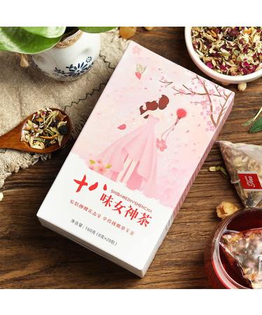 Pwshymi 160g 18 Flavor Goddess Tea 8 Treasures Tea Rose Black Wolfberry Chrysanthemum Honeysuckle Teabag Healthy Beauty Drink Tea - Buy Online on GoSupps.com