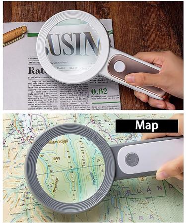 Magnifying Glass 18LED Lighting Magnifying Glass Magnifying Glass 30X Hand-held Large Magnifying Glass Magnifier - Buy Online on GoSupps.com