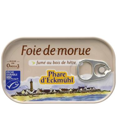 Phare d'Eckmül Smoked Cod Liver with Beech Wood 121 g - Pack of 4