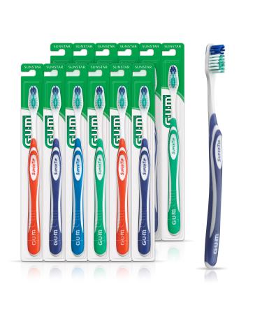 GUM 461 Super Tip Toothbrush Compact Head Soft Bristles Bulk Samples 12 Count