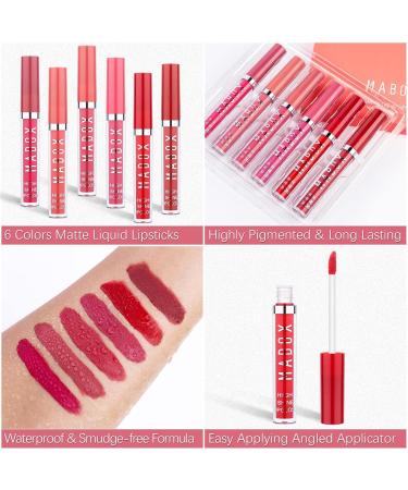  Tebinzi 6 Waterproof Matte Liquid Lipsticks for Women Girls and Girls by Tebinzi - Buy Online on GoSupps.com