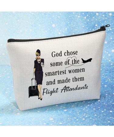 Meikiup Air Stewardess Makeup Bag | Perfect Flight Attendant Gifts & Aviation Accessories | Smartest Women's Travel Zipper Cosmetic Bag - Buy Online on GoSupps.com