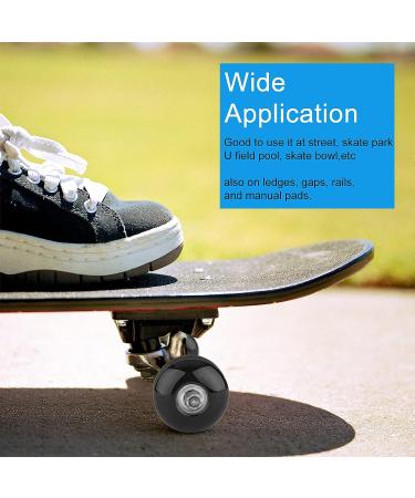 SPORTYOUTH 52mm Skateboard Wheels & Bearings Spacers Set - 95A Hard Street Wheels for Tricks & Cruising - Pack of 4 Black - Buy Online on GoSupps.com