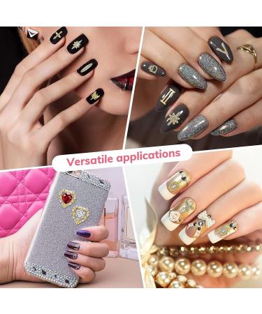 48 Pieces 3D Shiny Nail Rhinestones: Luxury Diamonds & Charms for Women's DIY Nail Design - 24 Styles - Buy Online on GoSupps.com