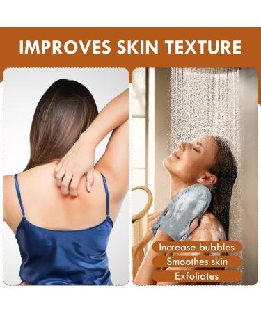 URAQT Exfoliating Gloves 2 Pcs Deep Pore Cleansing Exfoliating Glove Dual-Sided Deep Clean Exfoliation Scrubbing Mitt Body Scrub Glove Bath SPA Exfoliating Mitts for Women and Men Dead Skin Remove 2 Pcs-Upgraded Bamboo Fiber - Buy Online on GoSupps.com