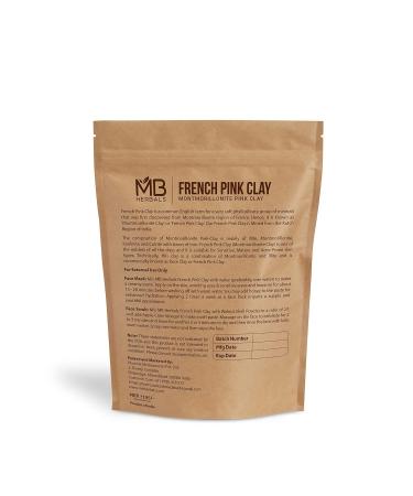 MB Herbals French Pink Clay 100g | Montmorillonite Rose Clay for Sensitive Skin | Hydrating & Mild Facial Mask | Mined in India - Buy Online on GoSupps.com