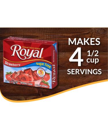 Royal Sugar Free Strawberry Gelatin Dessert Mix - 0.32 oz (Pack of 12) - Carb Free - Buy Online on GoSupps.com