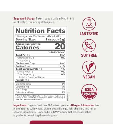 Buy Biophix Organic Beets 10X Beet Root Powder 2.2 lb - Superfood Antioxidant & Heart Health Support | No Sugar Added - Shop Now - Buy Online on GoSupps.com