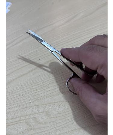 Spire Facial Hair Scissors - Stainless Steel Eyebrow Trimmer for Men and Women - Iris Curved 4.5 - Buy Online on GoSupps.com