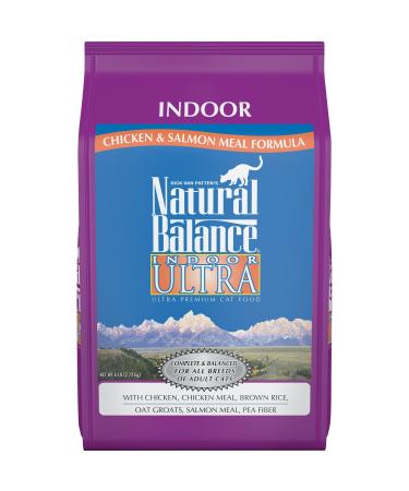 Natural Balance Indoor Ultra Chicken Meal & Salmon Meal Formula Dry Cat Food 6-Pound Chicken Meal & Salmon Meal 2.72 kg (Pack of 1)