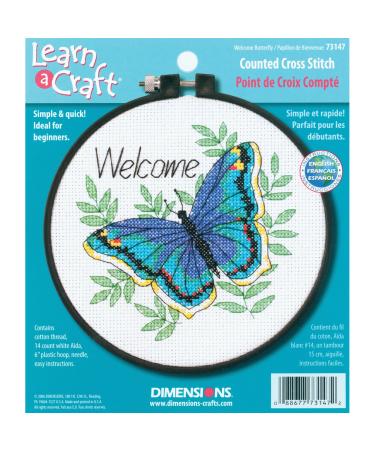 Dimensions 73147 Needlecrafts Counted Cross Stitch, Welcome Butterfly