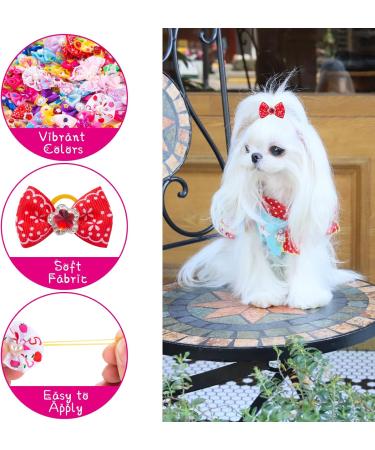 Berkelen 50-Piece Dog Hair Accessories Set Rubber Band Loops & Arches for Long-Haired Pets Perfect for Dogs & Cats - Buy Online on GoSupps.com