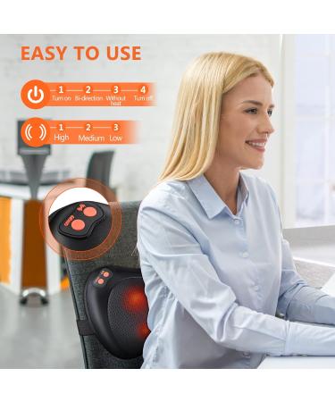 Shiatsu Massager Pillow for Neck & Back Heat Function & Rotating Heads | Ideal Mother's Day Gift | Shop Internationally - Buy Online on GoSupps.com