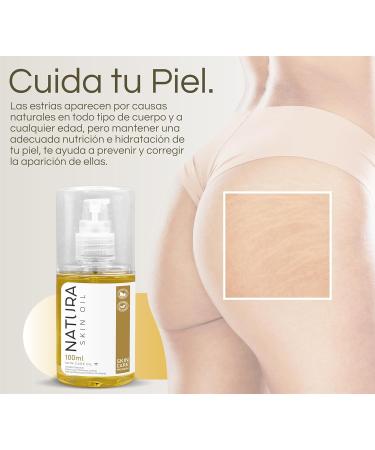 Rouge Co. Natura Skin Oil 3.38 fl OZ - Anti-Stretch Marks and Scars Body Oil Skin Care Firming Non-Greasy Deeply Hydrates and Nourishes - Tensor and Skin Repair Effect. Gold - Buy Online on GoSupps.com