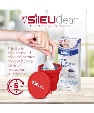 Sileu GO Pack: Eco-Friendly Menstrual Cup & Rose-Shaped Case | Size L - Red | Sustainable Alternative to Tampons & Pads - Buy Online on GoSupps.com
