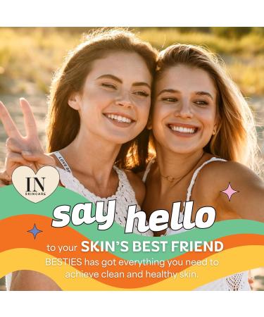 InstaNatural Besties Vitamin C Serum - Brightening & Hydrating Facial Serum with Hyaluronic Acid & Sea Buckthorn Oil for Teens & Adults - Citrus Scent 1 Fl Oz - Buy Online on GoSupps.com