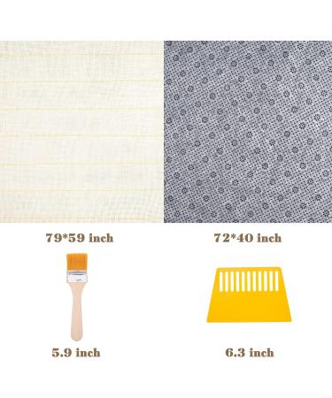 Pllieay Tufting Cloth Set - 79x59 Inch Monks Cloth with Yellow Marked Lines & Non-Slip Backing for Rug Tufting Kit - Cut Pile Tufting Gun Supplies - Buy Online on GoSupps.com