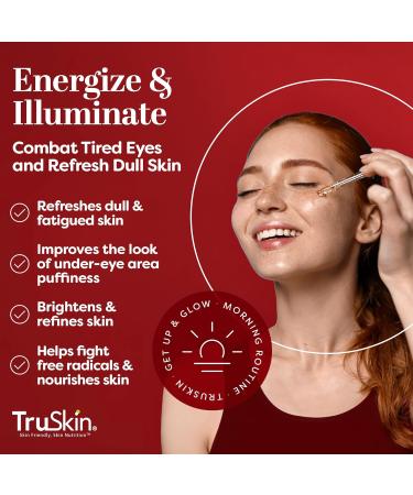 TruSkin Caffeine Face & Eye Serum - 5% Caffeine Boost for Dark Circles & Puffiness - Niacinamide Matcha & Ginseng - 1 Fl Oz - Buy Online on GoSupps.com