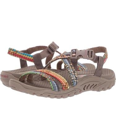 Skechers Women's Reggae-Sew Me-Boho Woven Slingback Sandal Taupe- Size 8 - Buy Online on GoSupps.com