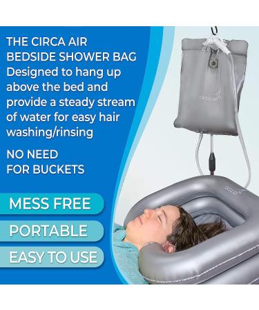 Inflatable Hair Washing Basin & Bedside Shower Bag Bundle | Ideal for Bedridden & Elderly | Portable Shampoo Bowl for Easy & Convenient Hair Washing in Bed - Buy Online on GoSupps.com