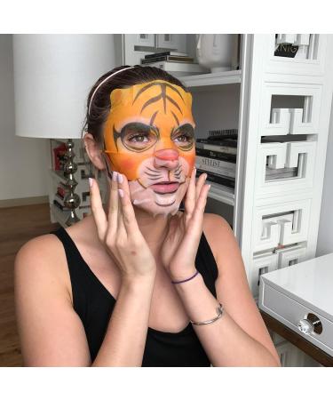 Masque BAR Pretty Animalz Tiger Facial Sheet Mask (6 Pack) - Korean Beauty Treatment for Even Skintone, Anti-Inflammatory & Anti-Aging Benefits - Fun Animal Characters - Buy Online on GoSupps.com
